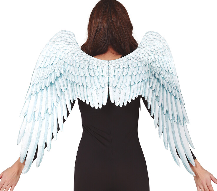 Levně Andělská křídla bíle textilní 105x70cm