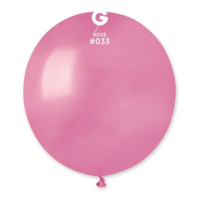 Balónky kulaté metalické růžové 48cm 5ks