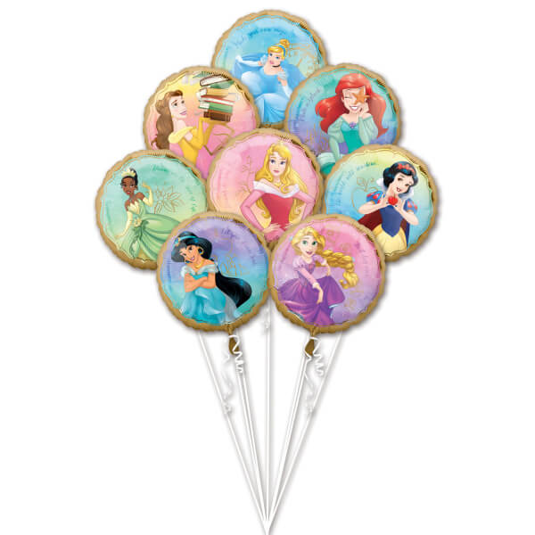 Levně Balónová kytice Disney Princezny 8ks