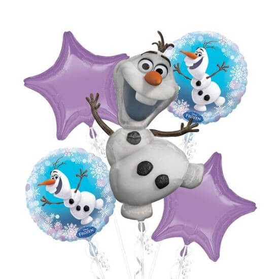 Balónková kytice Frozen Olaf 5ks