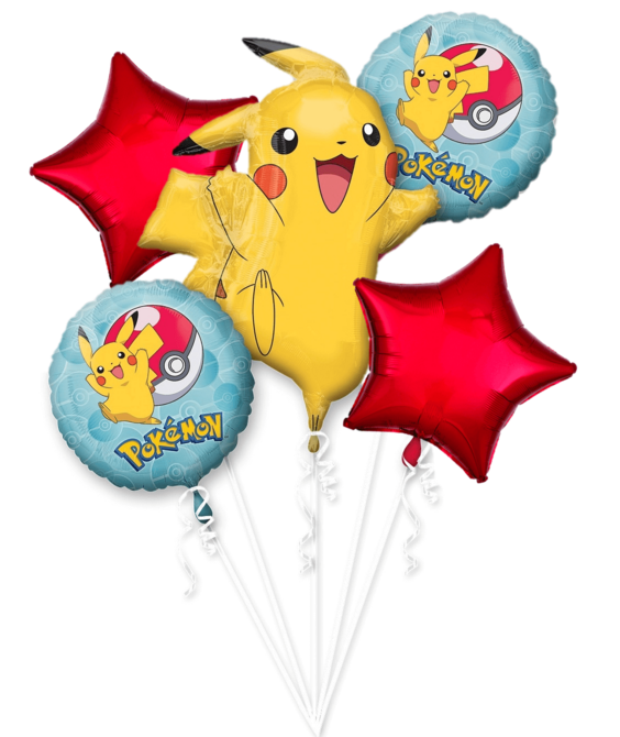 Levně Balónková kytice Pokémon 5ks