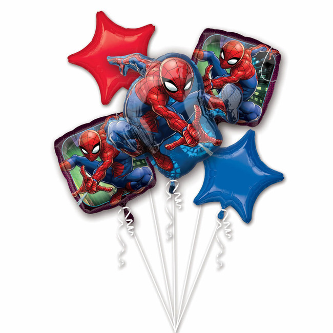 Levně Balónová kytice Spiderman 5 ks