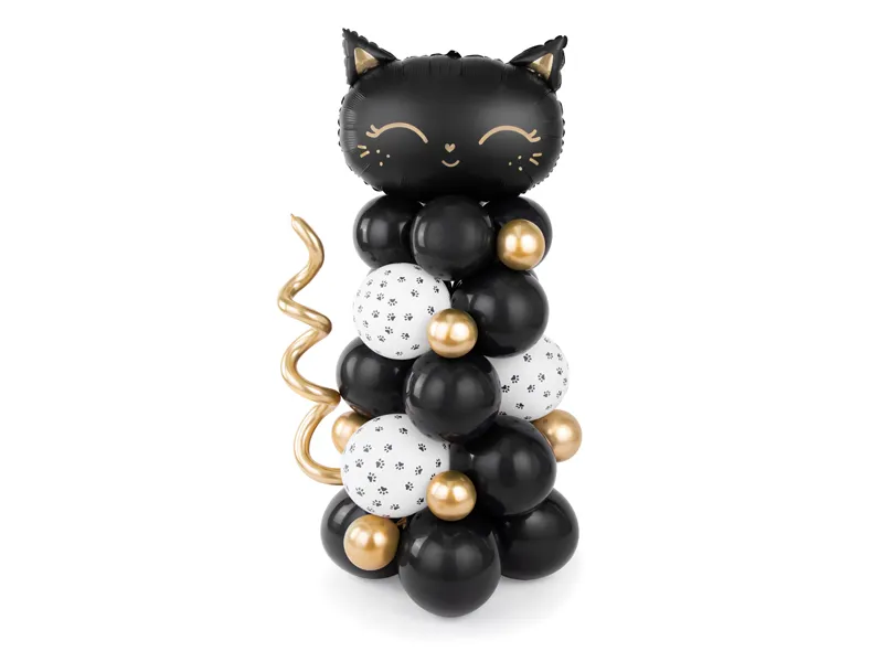 Balonowy bukiet - czarny kot