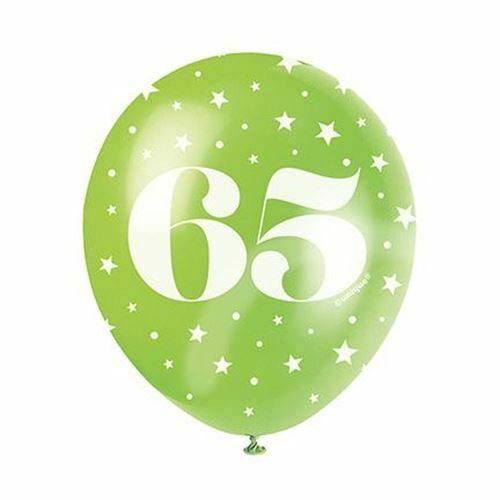 Balónky 65 Birthday Star 30cm 5ks