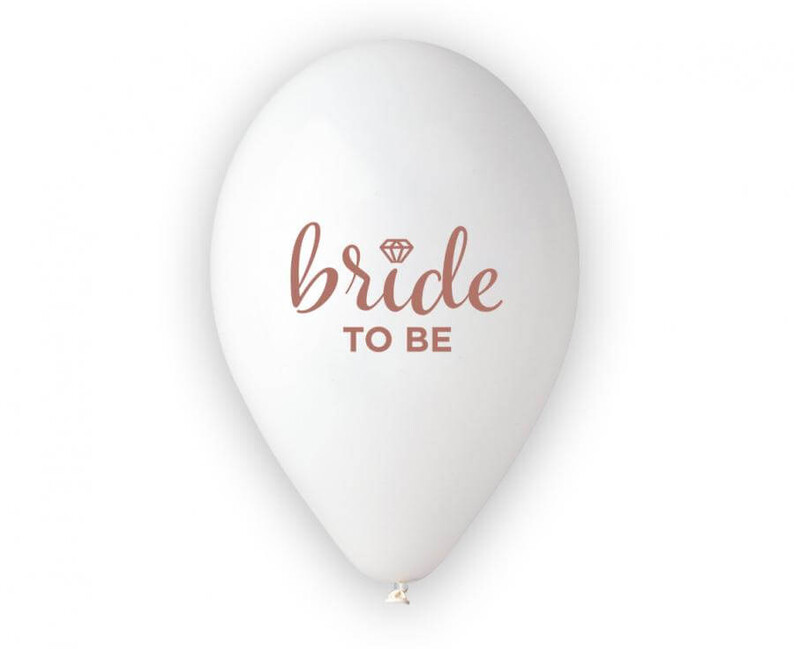 Balóny Bride to be bílo-zlaté 5ks 30cm