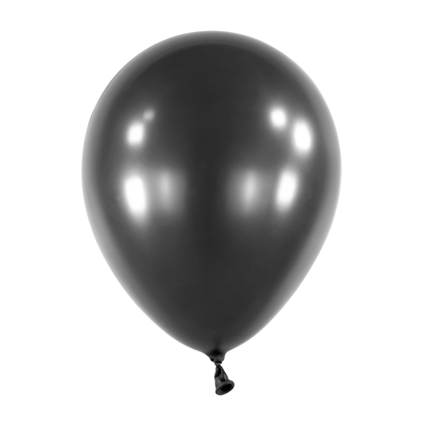 Levně Balóny černé perleťové 27,5cm 50ks