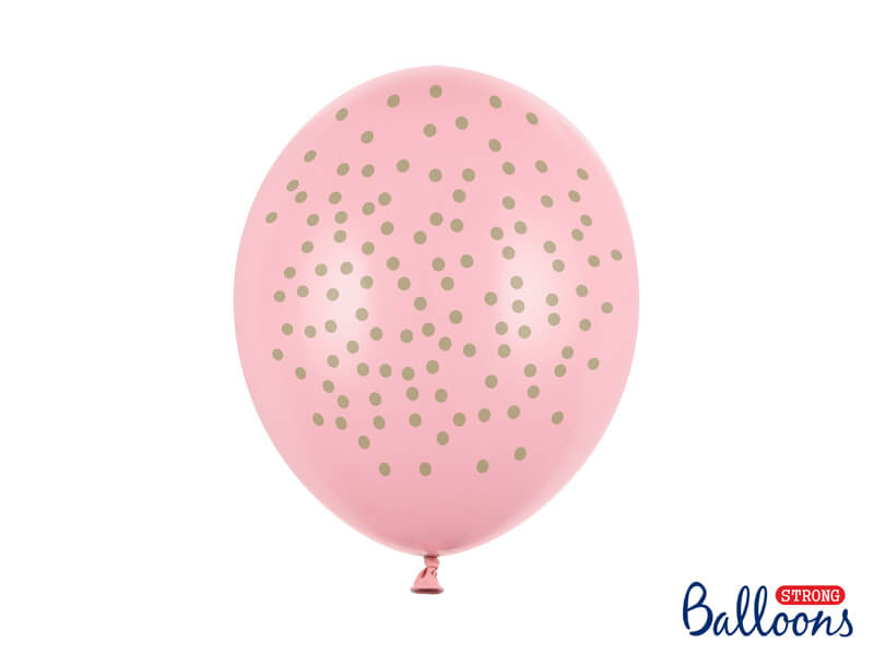 Balónky Dots baby pink 30cm 6ks