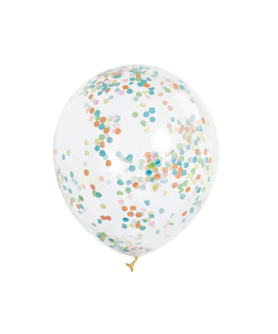 Balónky s konfetami barevné 30cm 6ks
