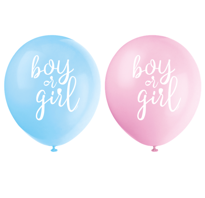Balónky Gender Reveal Boy or Girl 30cm 8ks