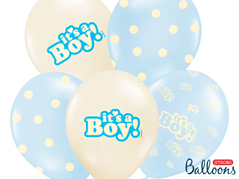 Balónky It´s a Boy modré 30cm 6ks
