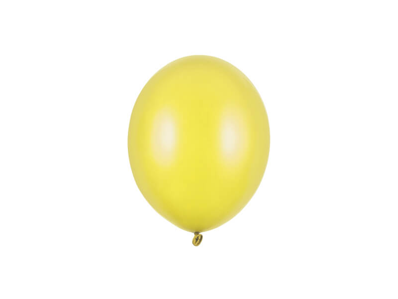 Balónky metalické citrónově žluté 12cm 100ks