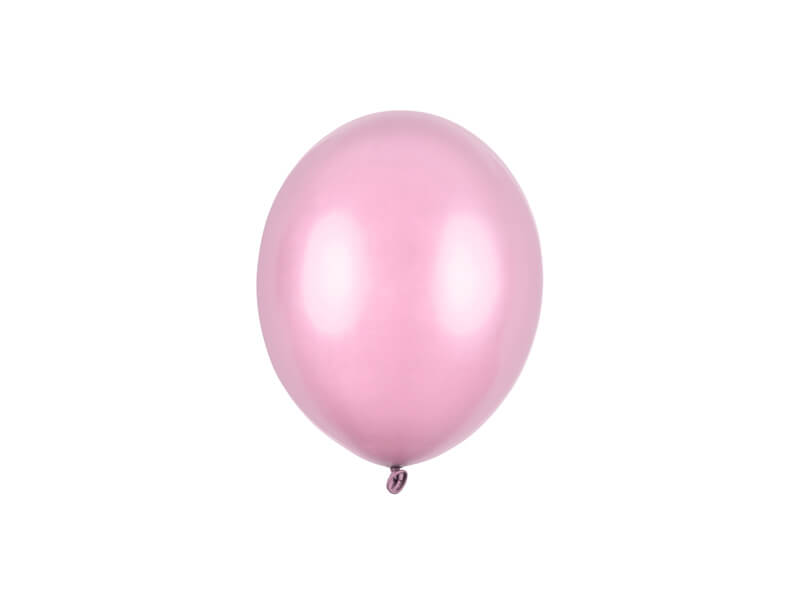 Levně Balónky metalické bonbonovo růžové 12cm 100ks