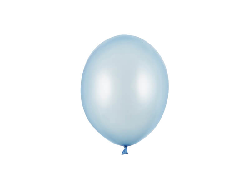 Levně Balónky metalické baby blue 12cm 100ks