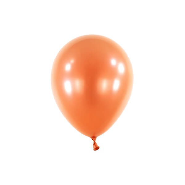 Levně Balónky metalické oranžové 13cm 100ks