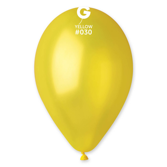Balónky metalické žluté 30cm 100ks