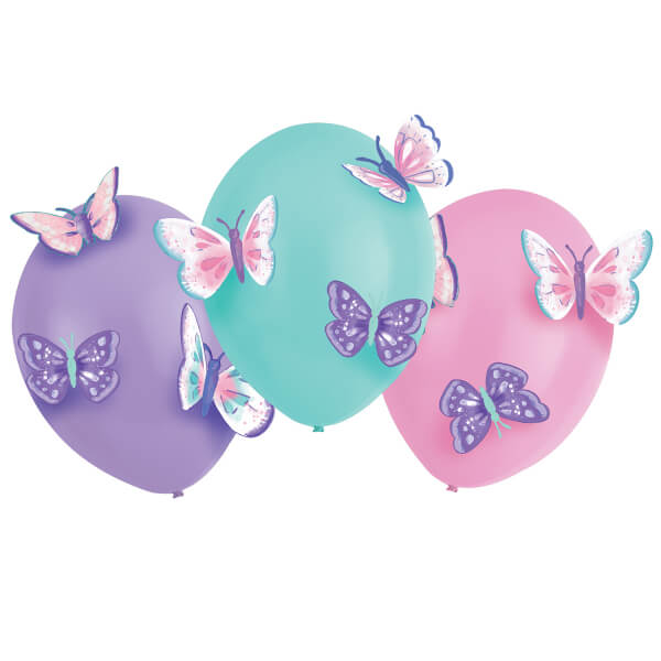 Balónky Motýlci pastelové 35cm 3+18ks