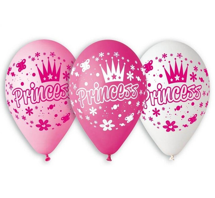Levně Balóny Princess růžový mix 30cm 5ks