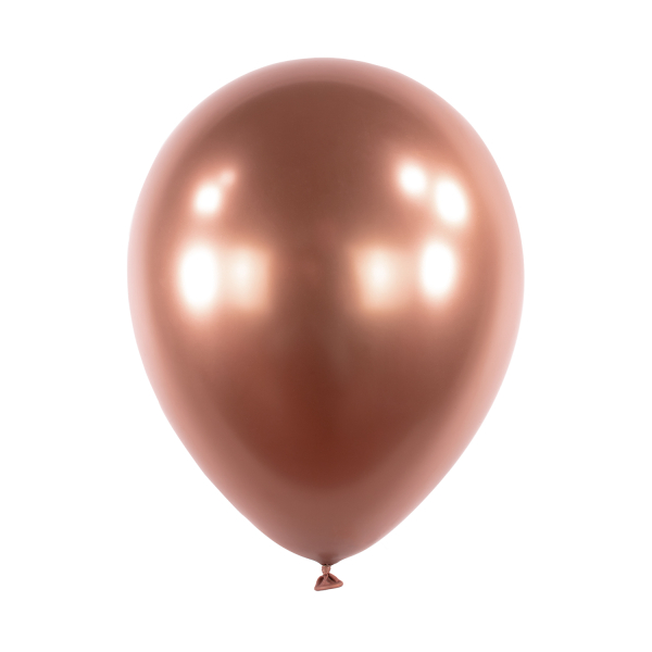 Levně Balóny růžovo-zlaté saténové 27,5cm 50ks