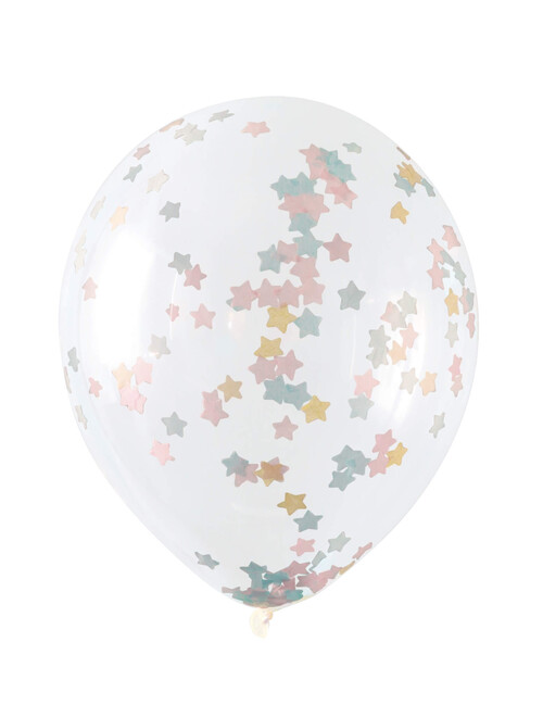 Levně Balónky s konfetami pastelové 40cm 5ks