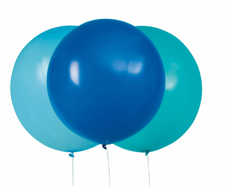 Balónky velké modro-tyrkysové 60cm