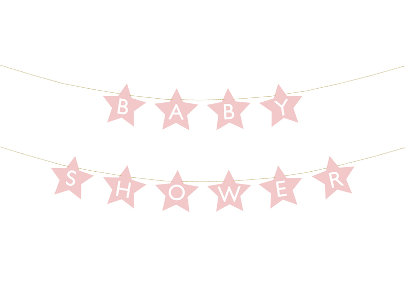 Levně Banner Baby Shower růžový 290cm