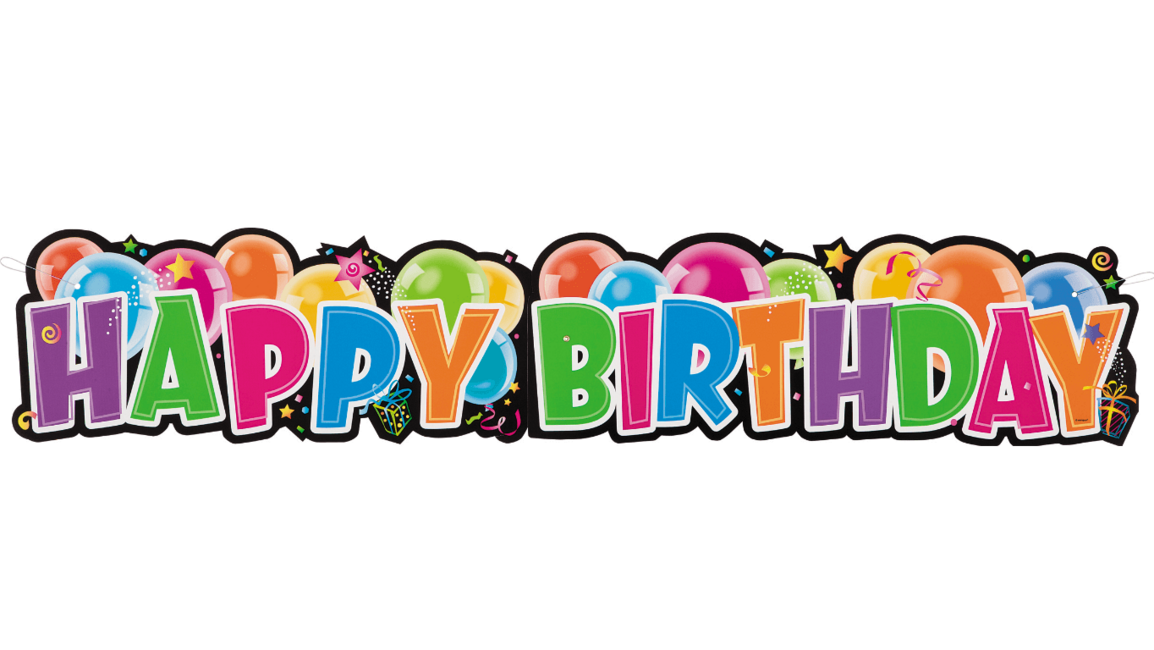 Banner Happy Birthday Balloons 135cm
