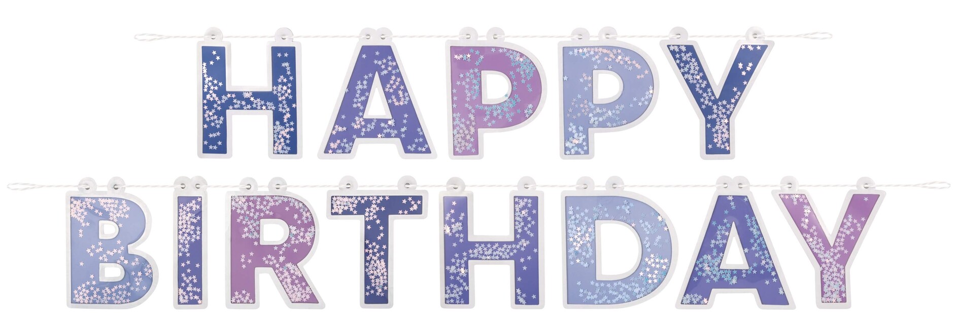 Levně Banner Happy Birthday modro-purpurový 185cm