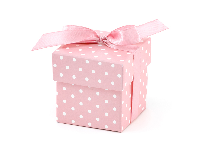 Box na dárky růžový 5,2cm 10ks