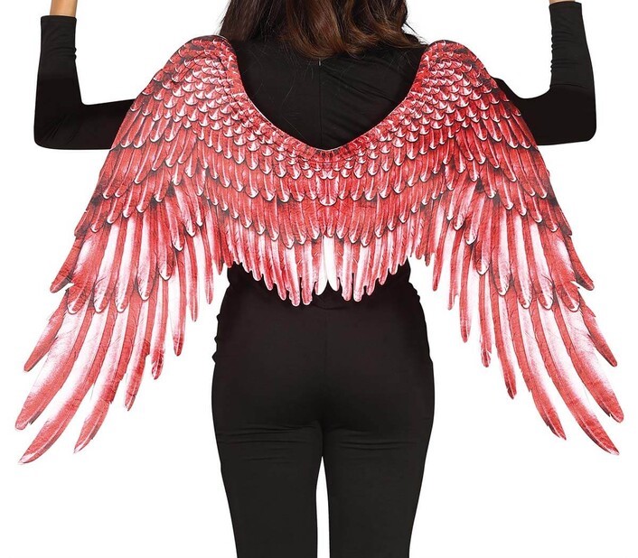 Andělská křídla červená textilie 105x70cm