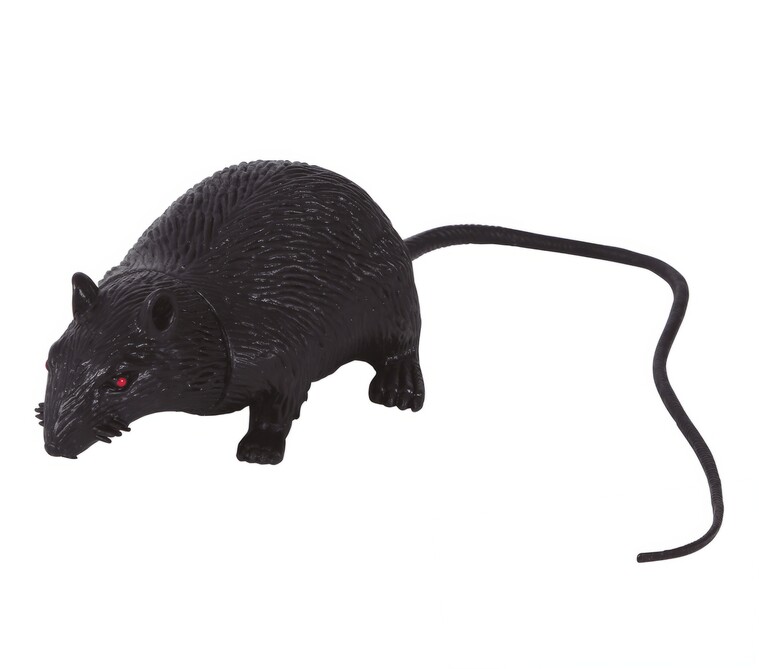 Levně Dekorace Černá myš 15cm