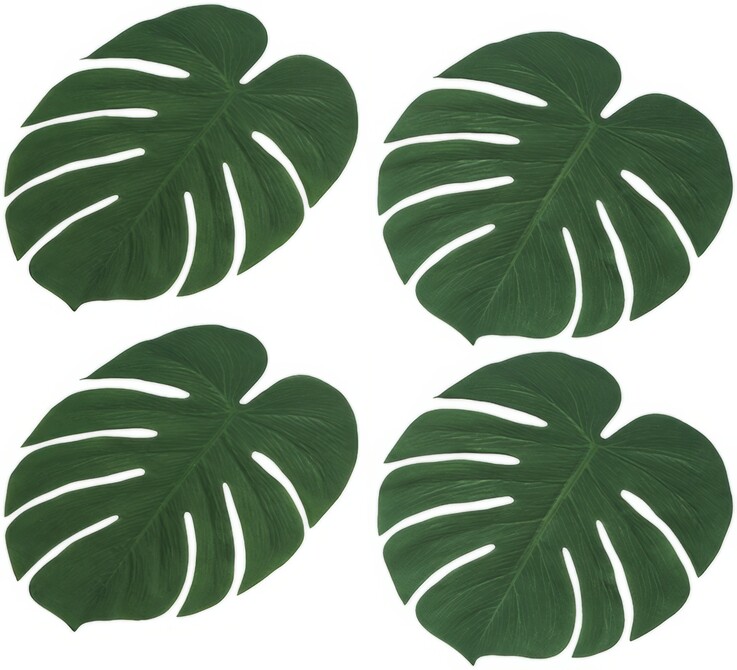 Levně Dekorace Palmové listy 4ks 34x30cm