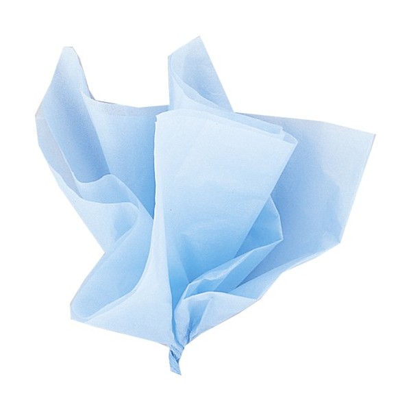 Levně Dekorační hedvábný papír světle modrý 51x66cm 10ks