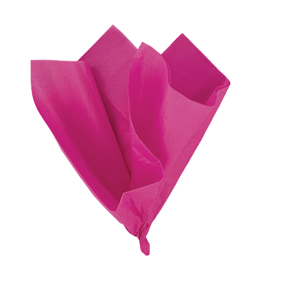 Levně Dekorační hedvábný papír růžový 51x66cm 10ks