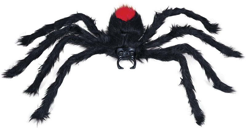 Levně Dekorační pavouk černo-červený 60cm