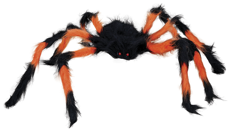 Levně Dekorační pavouk černo-oranžový 75cm