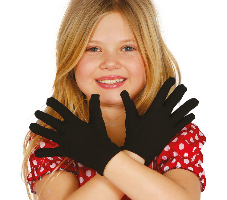 Levně Dětské rukavičky černé 22cm