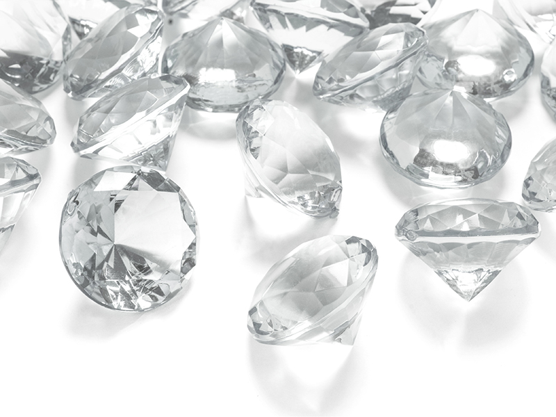 Diamantové konfety bezbarvé 30mm 5ks