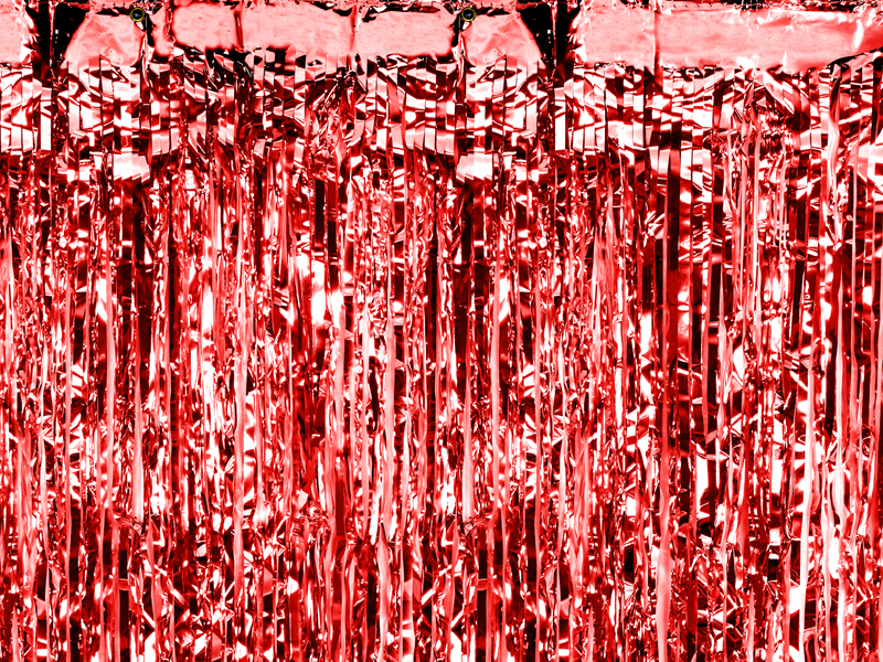 Dlouhá párty opona červená 90x250cm