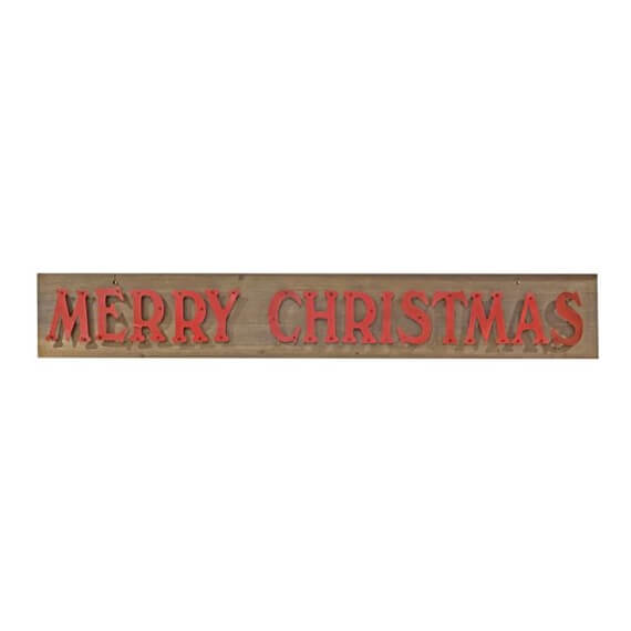 Dřevěný nápis Merry Christmas 120x19cm
