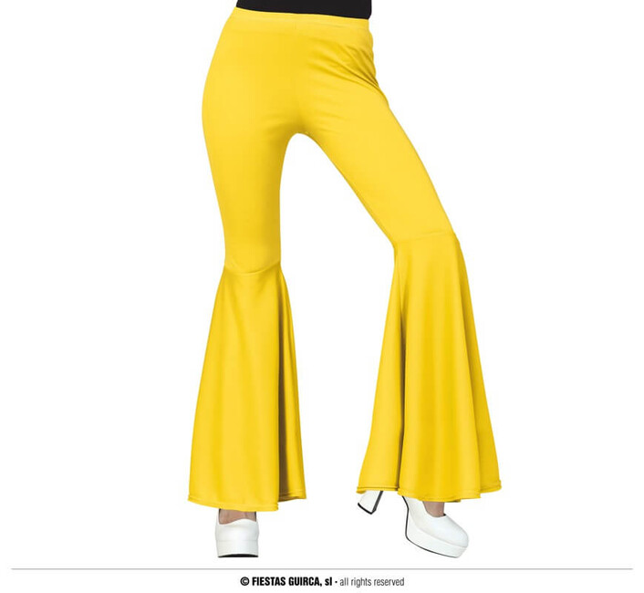 Elsastické žluté kalhoty na disco