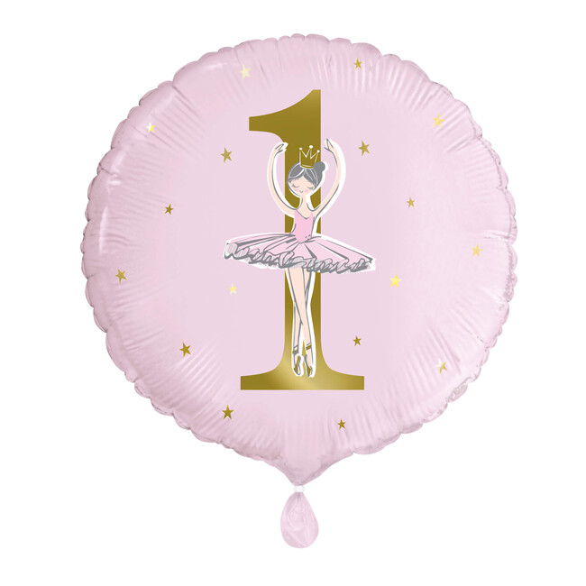 Fóliový balónek 1.narozeniny holčička Ballerina 45cm
