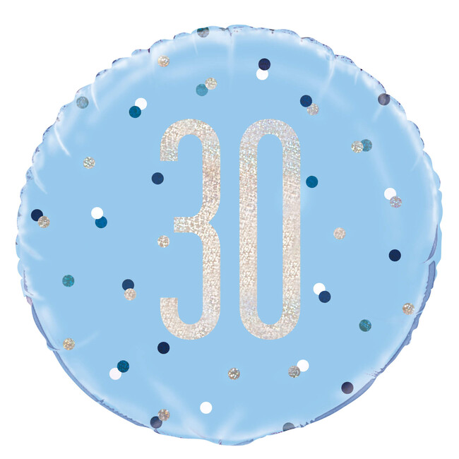 Levně Fóliový balónek 30 Birthday modrý 45cm