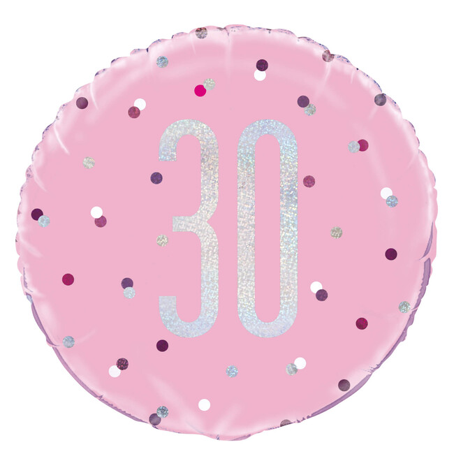 Levně Fóliový balónek 30 Birthday růžový 45cm