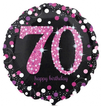 Levně Fóliový balónek 70 Pink Diamonds 43cm