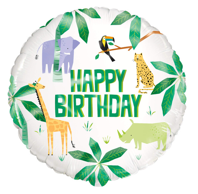 Levně Fóliový balónek Africké zvířátka Happy Birthday