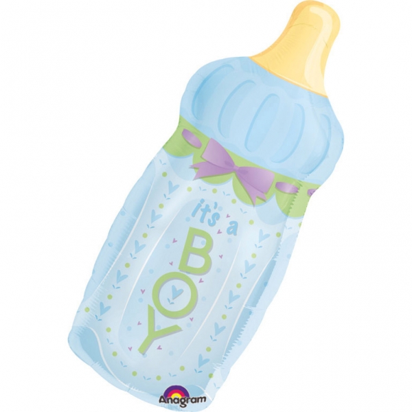 Fóliový balónek supershape Baby Bottle Boy 33x79cm