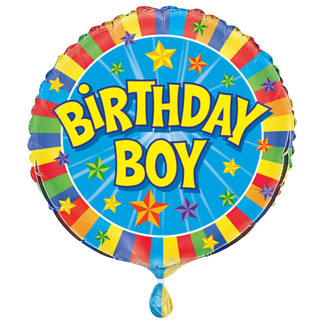 Fóliový balónek Birthday Boy Star 45cm