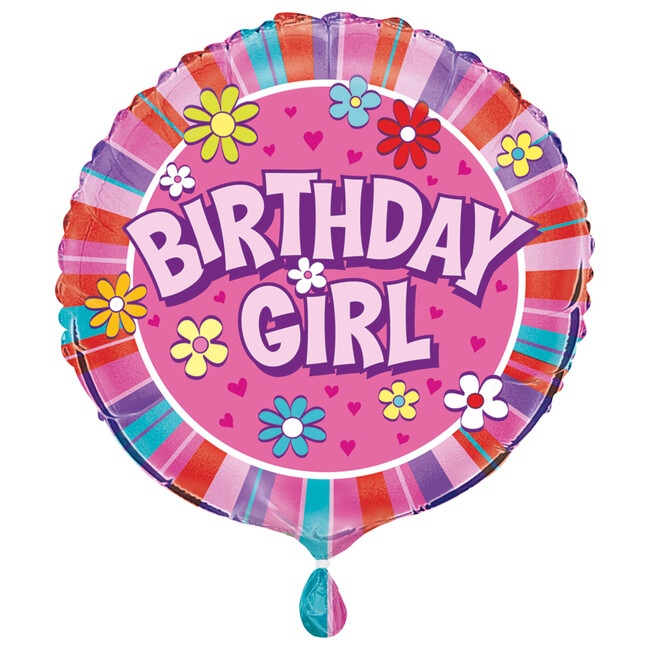 Fóliový balónek Birthday Girl 45cm