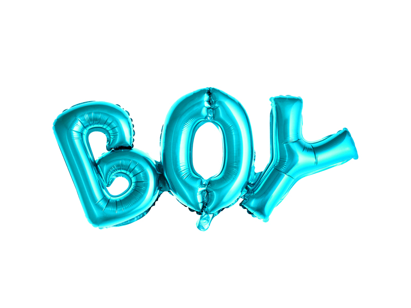 Levně Balónkový banner Boy modrý 67x29cm