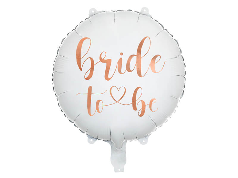 Levně Fóliový balónek Bride to be růžovo-zlatý 45cm